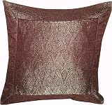 ShalinCraft Pillowcases Home Decorating India Hand Made Gifts Silk Fabric 16x16 inches (bcbr222)
