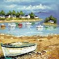 Pont Limon Original Handpainted by L. Tiva- 32x32x1.5"