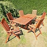 from BillyOh BillyOh Prestige 2.0m Rectangular Extending 6 Seater Recliner Wooden Garden Furniture Set