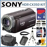 Cheap Sony HDR-CX350/V 32GB Flash Memory High Definition Handycam® Camcorder with Wide Angle 12x Optical Zoom and 7MP Image Capture featuring a 2.7-inch Widecreen LCD + 8GB Deluxe Accessory Kit