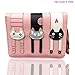 FXTXYMX Mini Wallets PU Leather Cat Coin Purse Card Holder for Teen Girls and Women