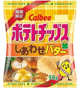 カルビー ポテトチップスしあわせバター 58g×12袋