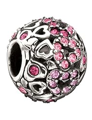 Authentic Chamilia Charm "Captured Hearts" - Pink Swarovski 2025-0680