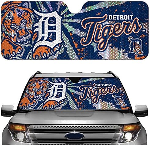 Detroit Tigers Automotive Reflective Sun Shade Car Truck Vehicle Mlb