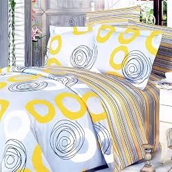 Blancho Bedding - [Yellow Whirl] Luxury Bed In A Bag Combo 300GSM