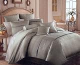 Luxe Versailles Opulence Silk King Duvet Cover Silver Sage