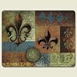 Large Cutting Board ~ Bourbon Street Fleur de Lis ~ made of tempered glass ~ ...