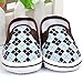 Weixinbuy Baby Boy Soft Sole Sneaker Plaid Slip On Crib Shoes Blue 4-8M