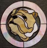 Stained Glass Dog Portrait English Bull Dog