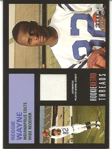 Reggie Wayne 2001 Fleer Tradition Rookie Retro Threads Jersey Card Indianapolis Colts