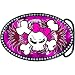 Austrian Crystal Lady Skull and Crossbones Belt Buckle