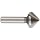 Magafor 431 Series Cobalt Steel Single-End Countersink, Uncoated (Bright) Finish, 3 Flutes, 90 Degrees, Round Shank