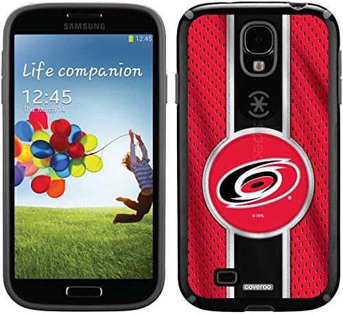 Carolina Hurricanes® - Jersey Stripe design on a Black Samsung Galaxy S4 CandyShell Case by Speck