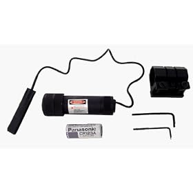 5mw Red Laser Gun Sight with Weaver style Rail Mount by 