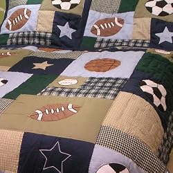 Sports Patch Twin Quilt