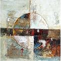 Highway #3 Original Hand-Painted Oil on Canvas Wall Art - 32x32"
