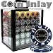1000 Ct Coin Inlay Poker Chip Set w/ Acrylic Case 15 Gram Chips - Free WPT Book