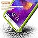 Caseology® Samsung Galaxy Note 4 Case, [Matte Armor] [Black/Lime Green] Duel Layer [ Shock Proof] Impact Resistant Cover