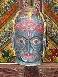 Christmas Gift-antique Hand Carved and Painted Wooden Mask 20 Inches