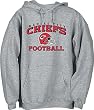 Kansas City Chiefs Adult Grey Stacked Helmet NFL Hoody Sweatshirt By Reebok