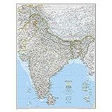 india classic laminated national geographic reference map