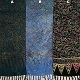 10 X 66 Rayon Batik Scarves - 3 Different Batiks