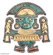 Copper wall adornment, 'Lambayeque Fisherman' Copper wall adornment, 'Lambayeque Fisherman'