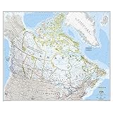 canada wall map classic style tubed 38 x 32