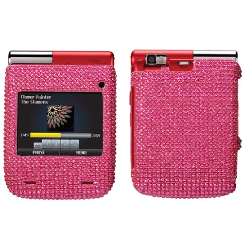 Hot Pink Diamante Protector Cover(Diamante 2.0) for LG LX610 Lotus Elite & LG UN610 Mystique