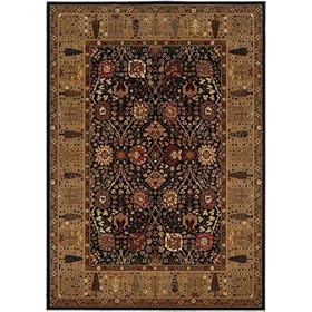 Cypress Garden I Area Rug, 5'5X7'10OVAL, BLACK MAPLE by Home Decorators Collection