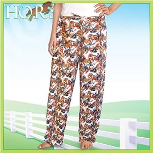 Horses Pajama Bottoms or Lounge Pants Horse FOR HIM or HER 100% Natural Cotton NOT a CHEAP BLEND - MADE IN THE USA! - Great GIFT Ideas for Man Men Woman Women Ladies MOM Mother or DAD Father