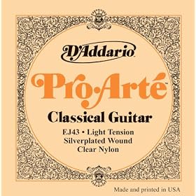 D'Addario EJ43 Pro-Arte Nylon Classical Guitar Strings, Light Tension: Musical Instruments