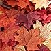 200 Artificial Fall Maple Leaves in a Mixture of Autumn Colors - Great Autumn Table Scatters for Fall Weddings & Autumn Parties