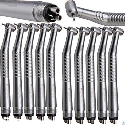 NSK Style Dental High Speed Handpiece Push Button Type 2 Holes (4 Holes) (10 Pack)