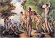Artist Paul Cezanne Poster Print of Painting Five Bathers