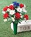 OakRidge Patriotic Memorial Bouquet, Silk Floral Indoor/Outdoor Décor, 21” High
