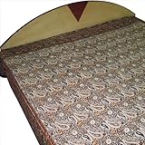 Bedspreads Handmade Floral Design Block Printed Bedcover India Queen Size