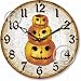 Item C1550 Vintage Style 10.5 Inch Halloween Pumpkin Clock