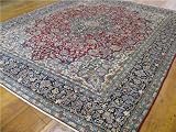 10'0 x 12'7 Red Persian Hand Knotted Wool Kerman Rug