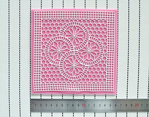 WilsonBaking Love Collection - Lacework Chakra Flower Style Silicone Fondant Lace Molds Serie - Fondant and Gum Paste Silicone Mold