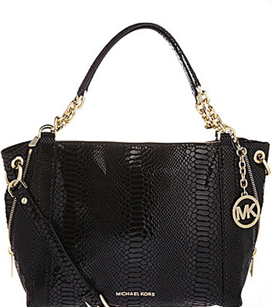 Michael Kors Stanthrope Women's Large Satchel Handbag Black