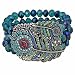 Josephine Wall Spirit of Flight Peacock Feather Stretch Bracelet By Kirks Folly