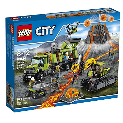 LEGO City Volcano Explorers 60124 Volcano Exploration Base Building Kit (824 Piece)