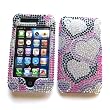 Apple iPhone 3G & 3GS Snap-on Protector Hard Case Rhinestone Cover "Heart Patterns" Design