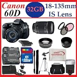 Canon EOS 60D Body SLR Digital Camera + Canon EF-S 18-135mm f/3.5-5.6 IS Lens + Best Value 32GB Lens Accessory Package