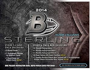 2014 Bowman Sterling Football Hobby 8-Box Case (Presell)