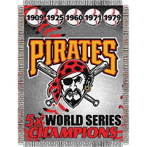 MLB Pittsburgh Pirates 48-Inch-by-60-Inch Commemorative Acrylic Tapestry Throw