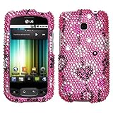 Love River Diamante Crystal Bling Protector Case for LG Optimus T (T-Mobile ....