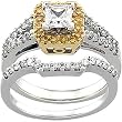 14K Two-Tone Gold Natural Yellow and White Diamond Wedding Set - 1.20 Ct.