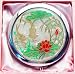 Red Flower Compact Purse Mirror Handheld Mirror